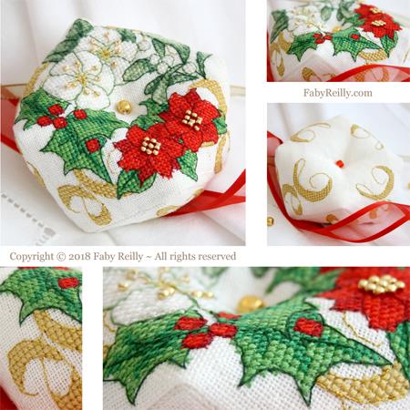 Christmas Wreath Biscornu Christmas Wreath Biscornu